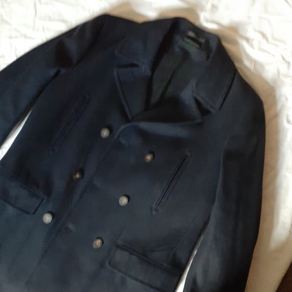Ralph Lauren Navy Blue Wool Peacoat Size 42 - Picture 4 of 9